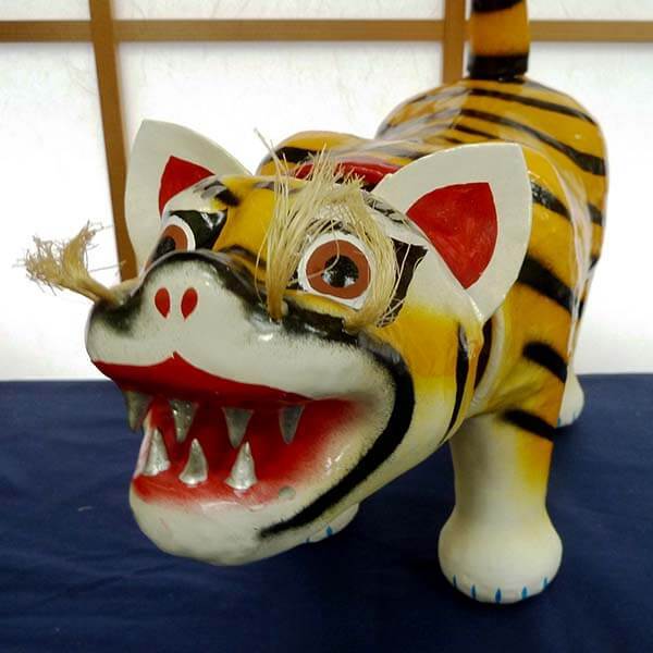 張子の虎　黄色虎　顔の画像